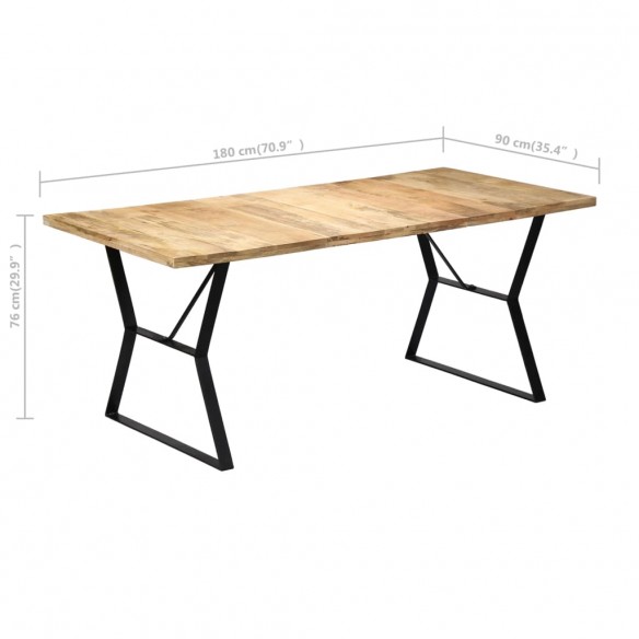 Table de salle à manger 180x90x76 cm Bois de manguier massif