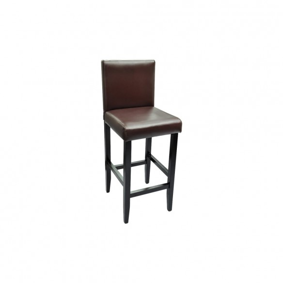 Tabourets de bar lot de 4 marron foncé similicuir