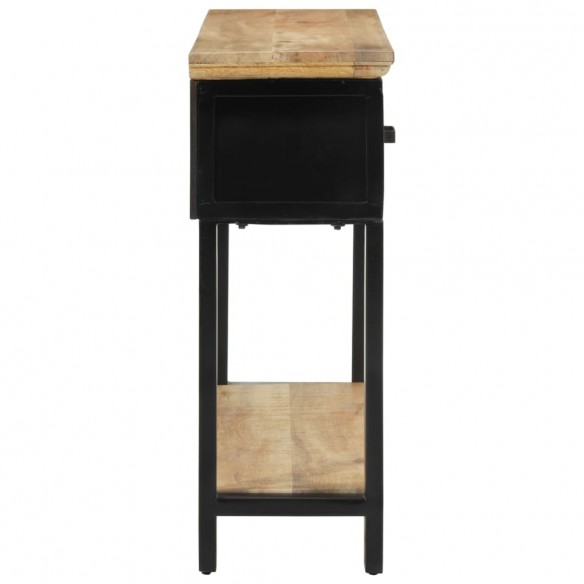 Table console 110x30x75 cm bois de manguier massif brut