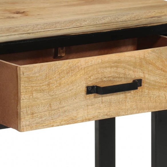 Table console 110x30x75 cm bois de manguier massif brut