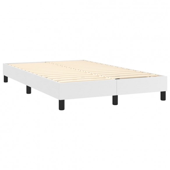 Cadre de lit avec matelas et LED Blanc 120x200 cm