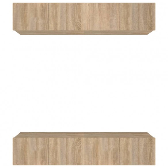 Meubles TV 4 pcs Chêne Sonoma 80x30x30 cm Bois d'ingénierie