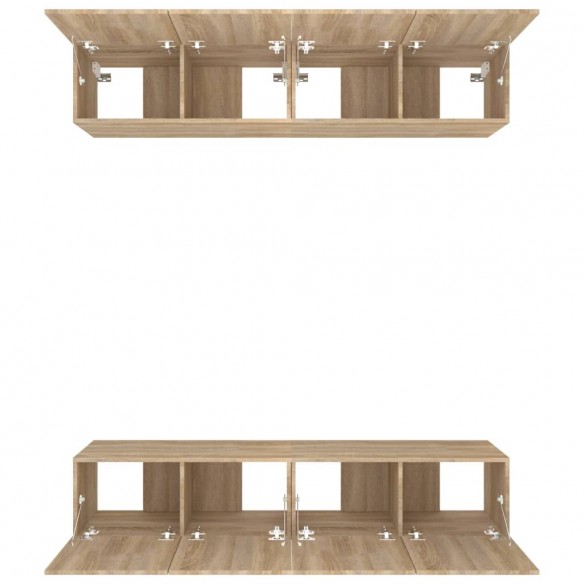 Meubles TV 4 pcs Chêne Sonoma 80x30x30 cm Bois d'ingénierie