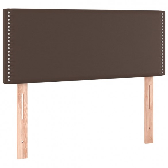 Cadre de lit et matelas et LED Marron 90x200 cm