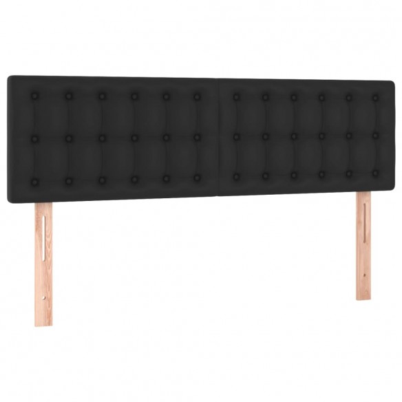 Cadre de lit avec matelas Noir 140x190 cm Similicuir