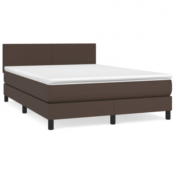 Cadre de lit avec matelas Marron 140x190 cm