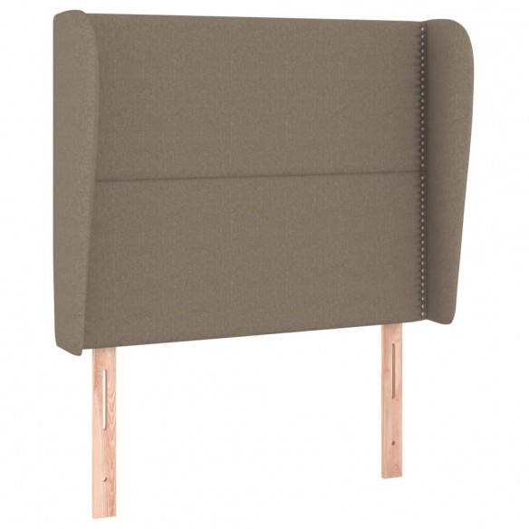 Tête de lit avec oreilles Taupe 93x23x118/128 cm Tissu