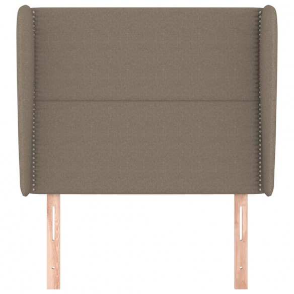 Tête de lit avec oreilles Taupe 93x23x118/128 cm Tissu