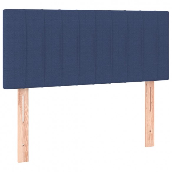 Cadre de lit avec matelas Bleu 80x200 cm Tissu