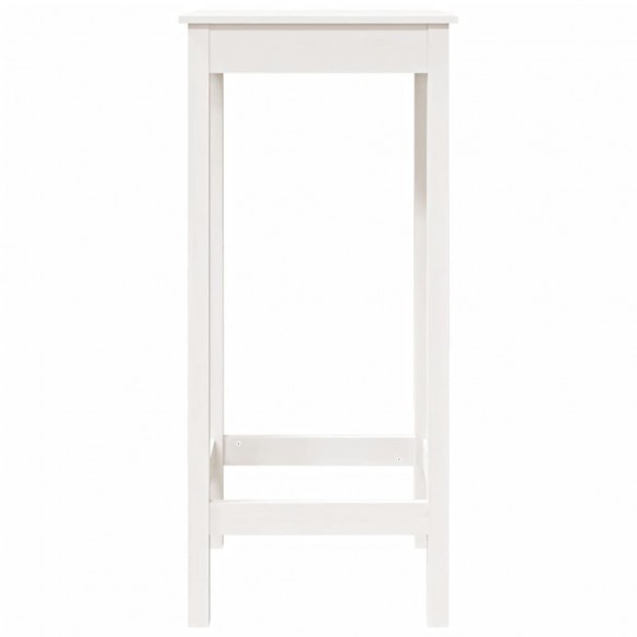 Table de bar blanc 50x50x110 cm bois massif de pin