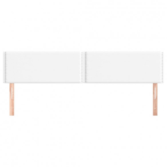 Têtes de lit 2 pcs Blanc 90x5x78/88 cm Similicuir