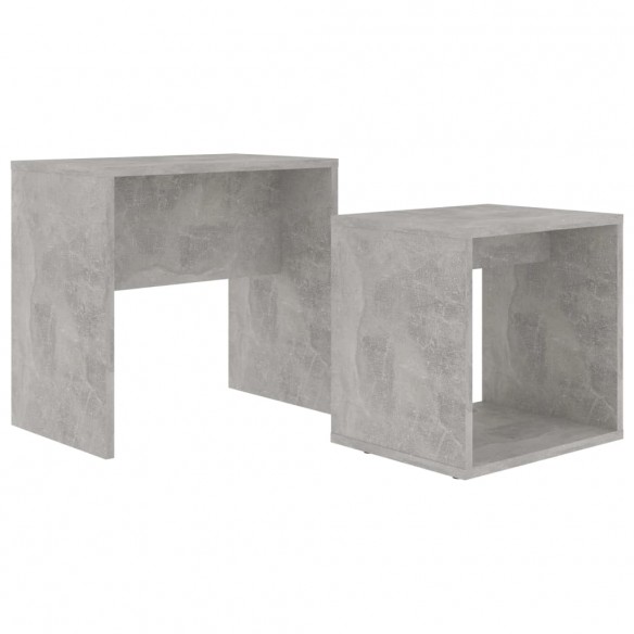 Ensemble de tables basses Gris béton 48x30x45 cm Aggloméré