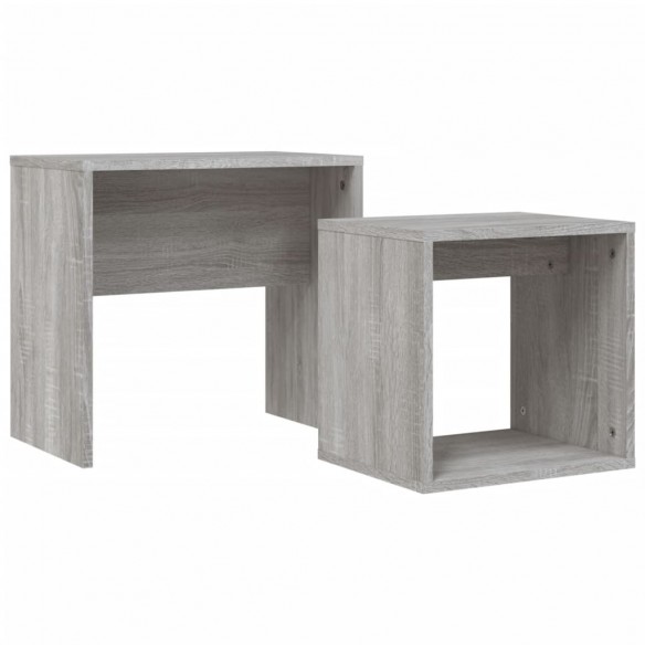 Tables basses gigognes 2 pcs sonoma gris bois d'ingénierie