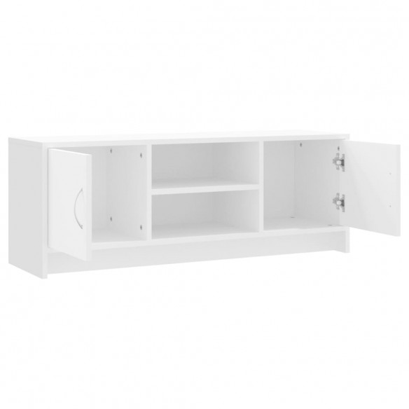 Meuble TV blanc 102x30x37,5 cm bois d'ingénierie