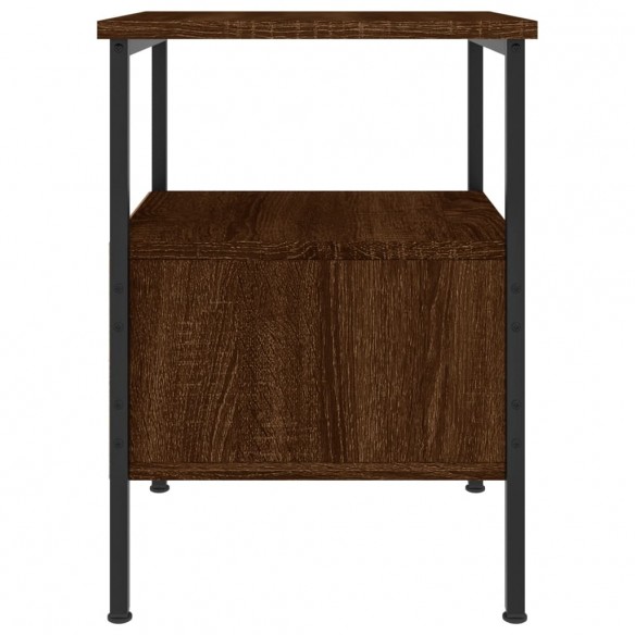 Table de chevet chêne marron 34x36x50 cm bois d'ingénierie