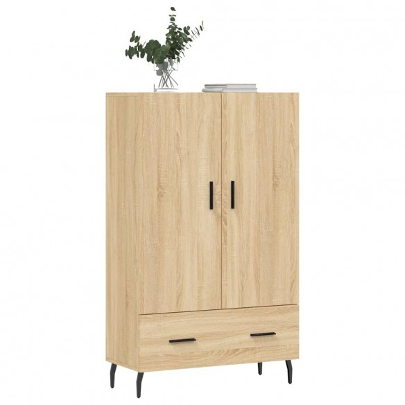 Buffet haut chêne sonoma 69,5x31x115 cm bois d'ingénierie