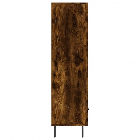 Buffet haut chêne fumé 69,5x31x115 cm bois d'ingénierie