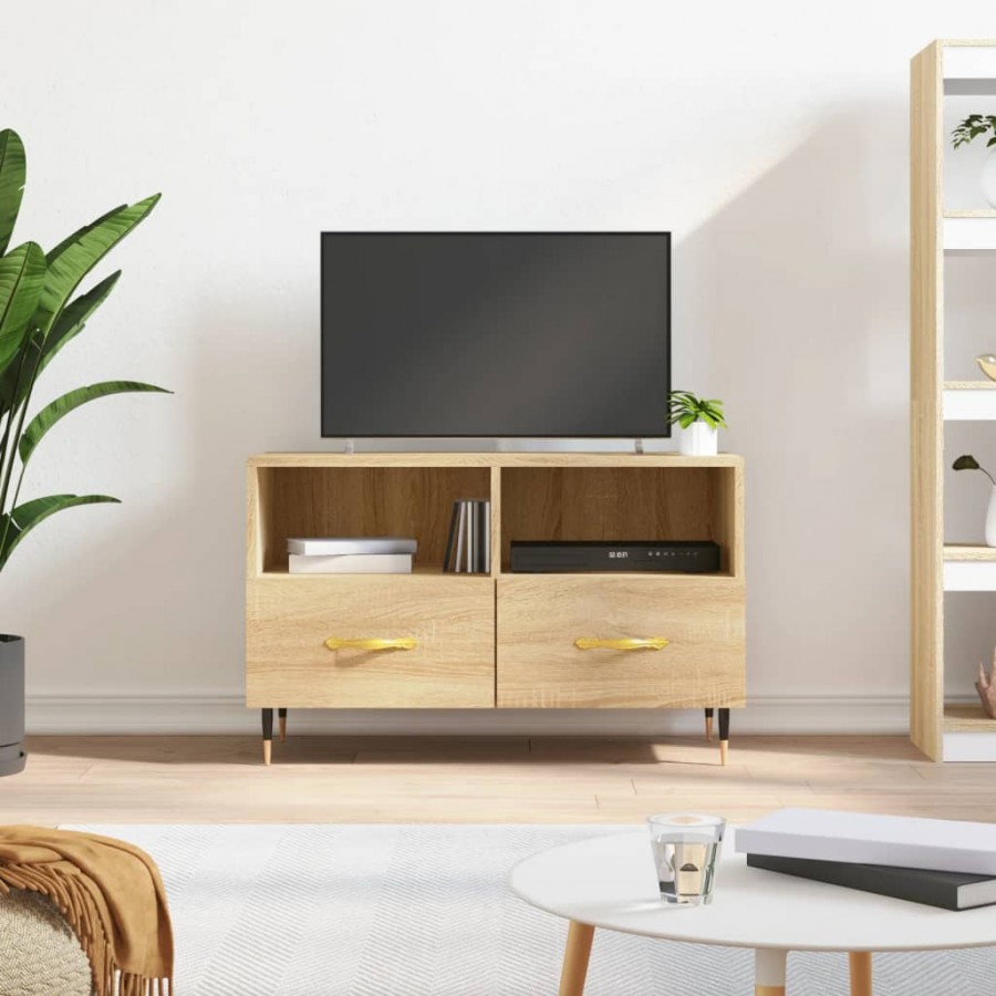 Meuble TV Chêne sonoma 80x36x50 cm Bois d'ingénierie