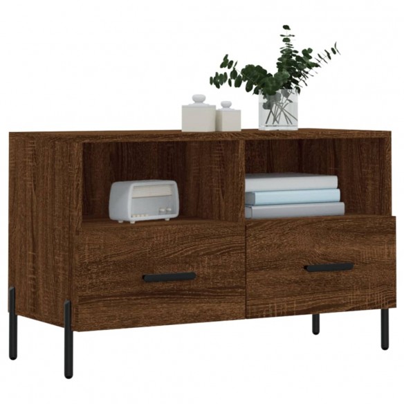 Meuble TV Chêne marron 80x36x50 cm Bois d'ingénierie