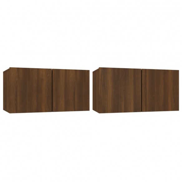 Ensemble de meubles TV 4 pcs Chêne marron Bois d'ingénierie