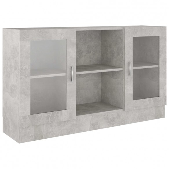 Armoire à vitrine Gris béton 120x30,5x70 cm Aggloméré