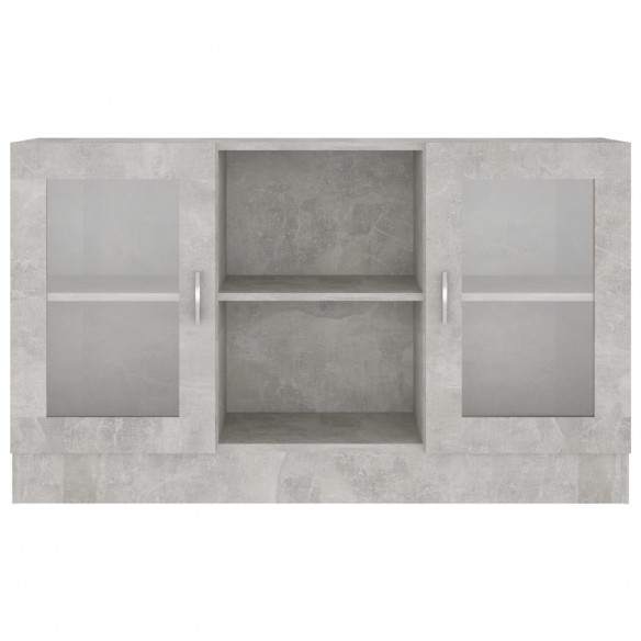 Armoire à vitrine Gris béton 120x30,5x70 cm Aggloméré