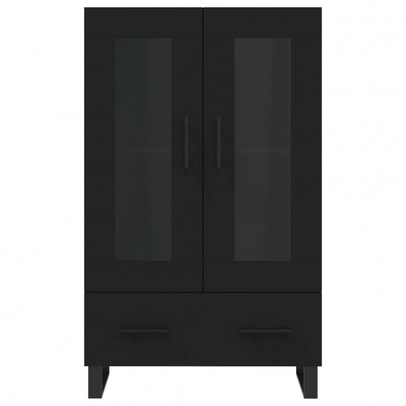 Buffet haut noir 69,5x31x115 cm bois d'ingénierie