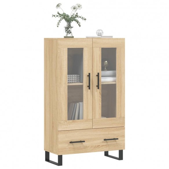 Buffet haut chêne sonoma 69,5x31x115 cm bois d'ingénierie