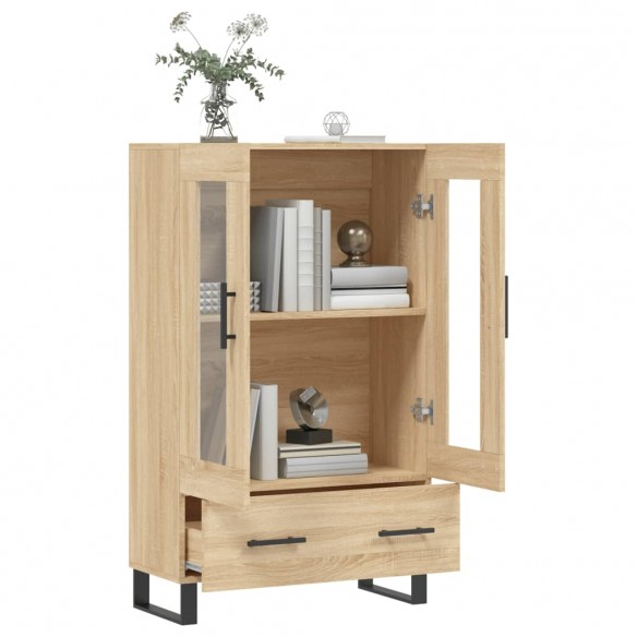 Buffet haut chêne sonoma 69,5x31x115 cm bois d'ingénierie