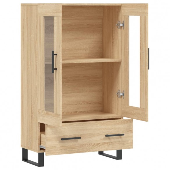 Buffet haut chêne sonoma 69,5x31x115 cm bois d'ingénierie