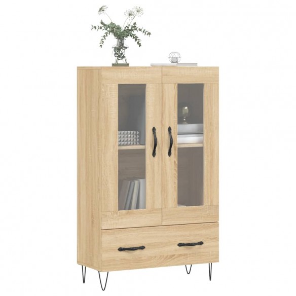 Buffet haut chêne sonoma 69,5x31x115 cm bois d'ingénierie