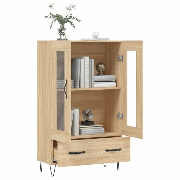 Buffet haut chêne sonoma 69,5x31x115 cm bois d'ingénierie