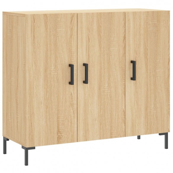 Buffet chêne sonoma 90x34x80 cm bois d'ingénierie