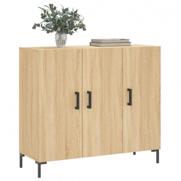 Buffet chêne sonoma 90x34x80 cm bois d'ingénierie