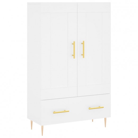 Buffet haut blanc 69,5x31x115 cm bois d'ingénierie