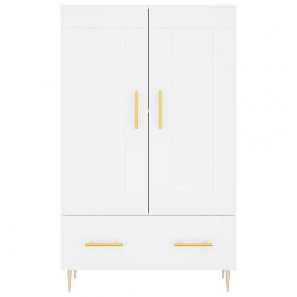 Buffet haut blanc 69,5x31x115 cm bois d'ingénierie