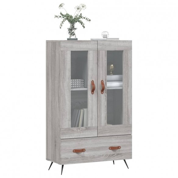 Buffet haut sonoma gris 69,5x31x115 cm bois d'ingénierie