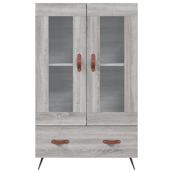 Buffet haut sonoma gris 69,5x31x115 cm bois d'ingénierie