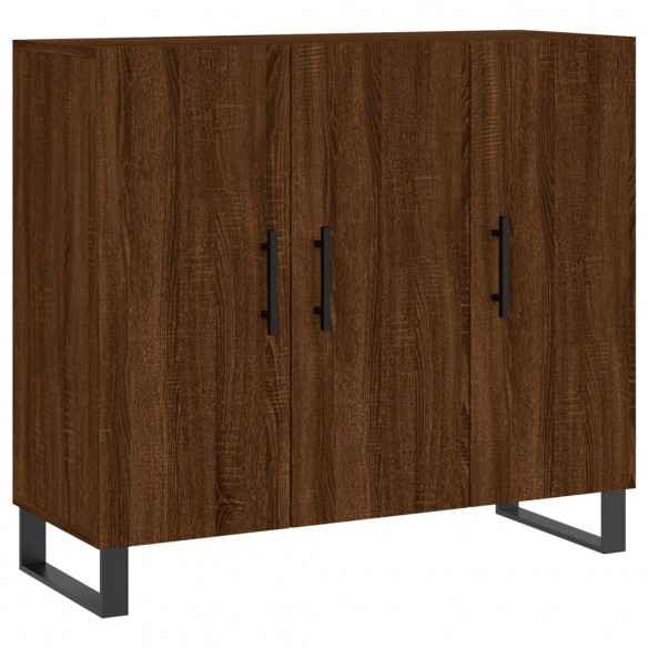 Buffet chêne marron 90x34x80 cm bois d'ingénierie