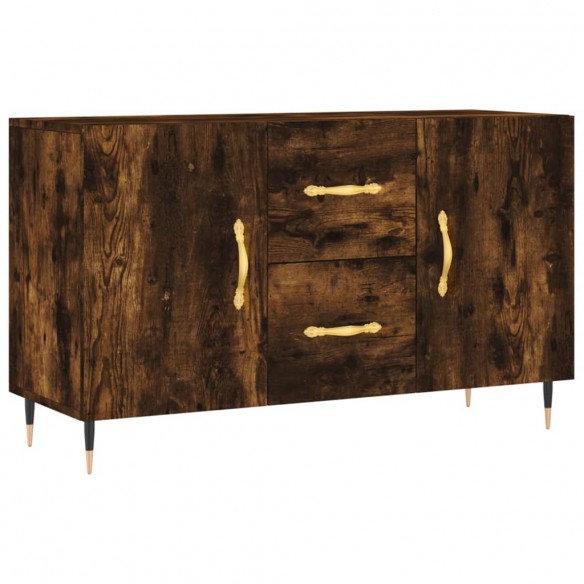 Buffet chêne fumé 100x36x60 cm bois d'ingénierie