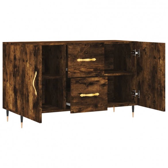 Buffet chêne fumé 100x36x60 cm bois d'ingénierie