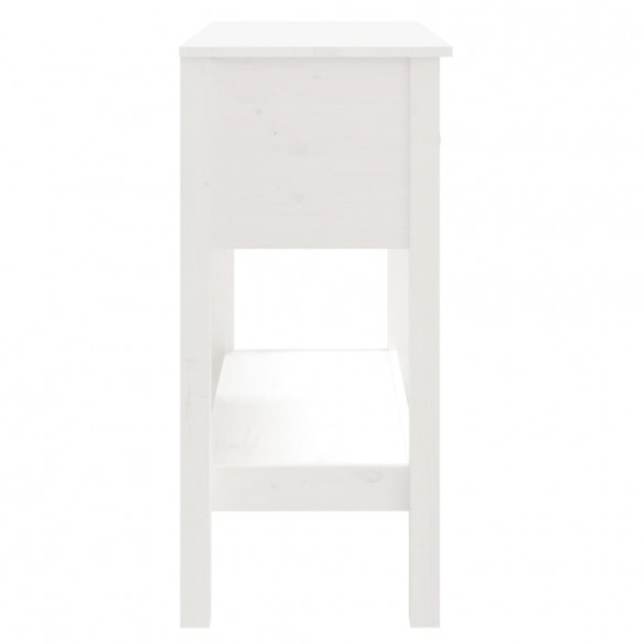 Table console Blanc 75x35x75 cm Bois massif de pin