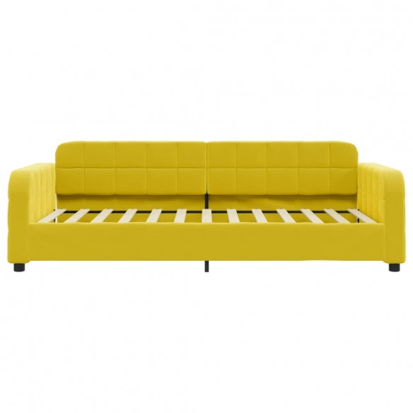 Lit de repos jaune 100x200 cm velours