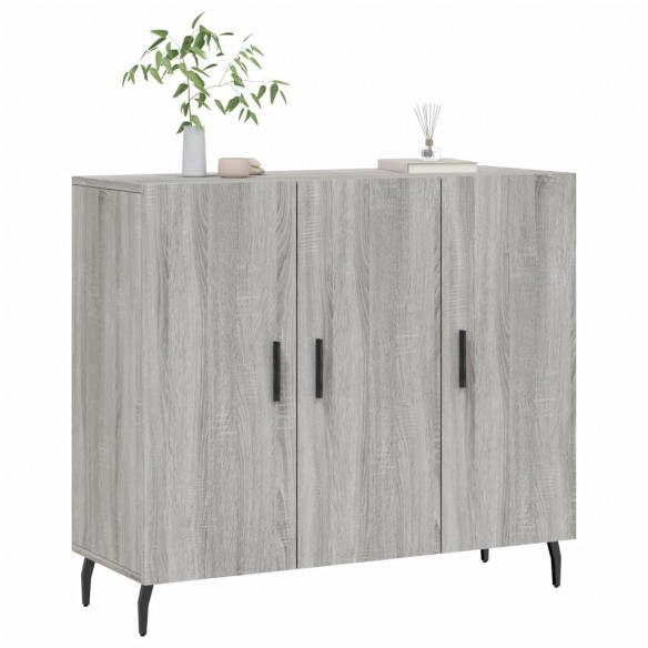 Buffet sonoma gris 90x34x80 cm bois d'ingénierie