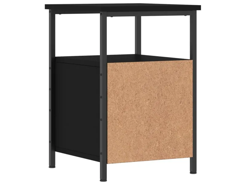 Table de chevet noir 34x35,5x50 cm bois d’ingénierie