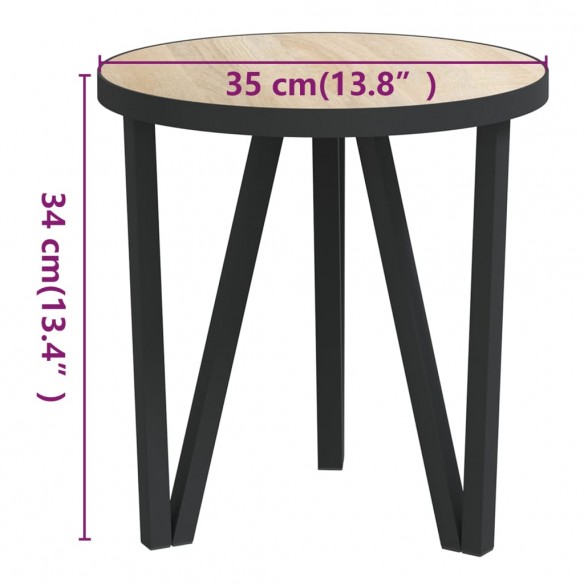 Table à thé Chêne Sonoma Ø35 cm MDF