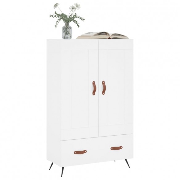 Buffet haut blanc 69,5x31x115 cm bois d'ingénierie