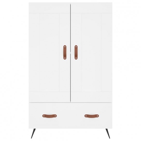 Buffet haut blanc 69,5x31x115 cm bois d'ingénierie