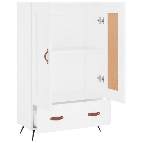 Buffet haut blanc 69,5x31x115 cm bois d'ingénierie