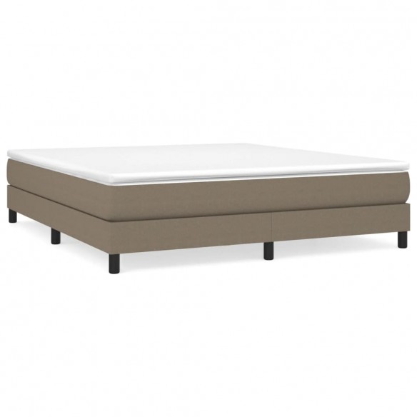 Cadre de lit avec matelas Taupe 180x200 cm Tissu